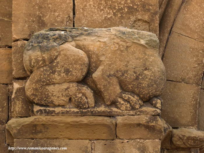 CUERPO DE FELINO GUARDIAN DEL ACCESO AL TEMPLO